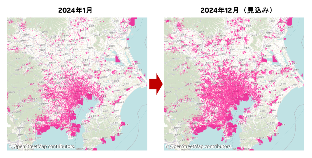 関東地方の5G（Sub6）エリアを2024年内に最大1.6倍まで拡大
