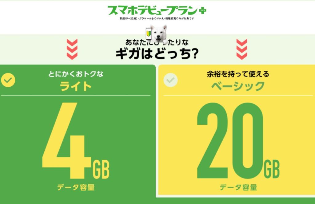 スマホデビュープランプラス